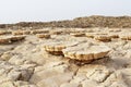 Inside the explosion crater of Dallol volcano, Danakil Depression, Ethiopia Royalty Free Stock Photo