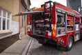 Equipment inside fire truck