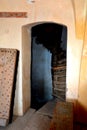 Inside the fortified medieval church in the village Veseud, Zied, Transylvania