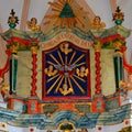 Inside fortified medieval church in Vineyard Valley, Transylvania