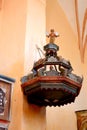 Inside the fortified medieval saxon evangelic church in the village Cloasterf Klosderf, Klosdorf, Nickelsdorf, Tra