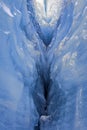 Inside glacier crevice Royalty Free Stock Photo