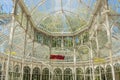 Inside the The Glass Palace in the Retiro Park, Madrid, Spain.