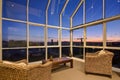 Inside glass sun room Royalty Free Stock Photo