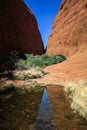 Inside a gorge in the olgas domed rocks group, Northern Territory, Australia