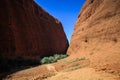 Inside a gorge in the olgas domed rocks group, Northern Territory, Australia