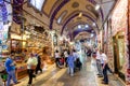 Inside the Grand Bazaar in Istanbul, Turkey Royalty Free Stock Photo