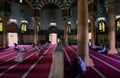 Inside the grand mosque in Medan, Indonesia.