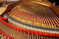 The inside of a Grand Piano Royalty Free Stock Photo