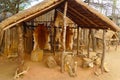 Inside of the Great Kraal in Shakaland Zulu Village, South Africa