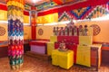 Inside Guru Rinpoche Temple with colorful interior decoration in Guru Rinpoche Temple at Namchi. Sikkim, India Royalty Free Stock Photo