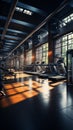 Inside the gym, a wide array of fitness equipment awaits enthusiastic users