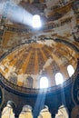 Inside of Hagia Sofia mosque Royalty Free Stock Photo