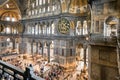 Inside the Hagia Sophia or Aya Sofya, Istanbul, Turkey