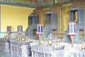 Inside in Hall of Prayer for Good Harvests on the complex Temple of Heaven in Beijing. Royalty Free Stock Photo