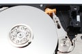 Inside Hard Disk Drive (HDD)-Computer Hardware Components. Royalty Free Stock Photo