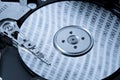 Inside hard drive Royalty Free Stock Photo