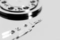 Inside hard drive Royalty Free Stock Photo