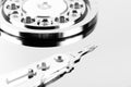 Inside hard drive Royalty Free Stock Photo