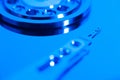 Inside hard drive Royalty Free Stock Photo