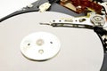 Inside harddisk magnetic open cover harddisk Royalty Free Stock Photo