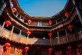 Inside Hekeng Tulou Cluster in the early morning, Fujian, China Royalty Free Stock Photo