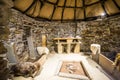 Inside a historic building at Skara Brae; Orkney Islands; Scotland Royalty Free Stock Photo