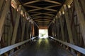 Inside Covered Bridge In Southern Indiana