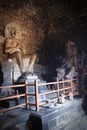 Inside the historical complex of Mendut Temple in Indonesia Royalty Free Stock Photo