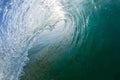 Inside Hollow Ocean Blue Wave Crashing Swimming Royalty Free Stock Photo