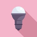 Inside home light icon flat vector. Power bulb Royalty Free Stock Photo