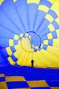 Inside a hot air balloon