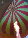 The inside of a hot air balloon Royalty Free Stock Photo