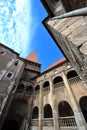 Inside the Hunedoara Castle courtyard