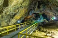Inside Ialomita Cave, Bucegi Mountains, Romania Royalty Free Stock Photo