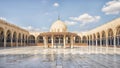 Inside the Ibn Tulun mosque Royalty Free Stock Photo