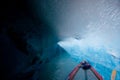 Inside the ice cave Royalty Free Stock Photo