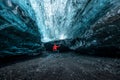 Inside an ice cave in Iceland Royalty Free Stock Photo