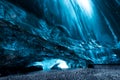 Inside an ice cave in Iceland Royalty Free Stock Photo