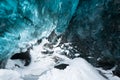 Inside the ice cave, Vatnajokull glacier, Iceland Royalty Free Stock Photo