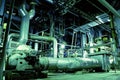 Inside a Industrial Power Plant with reflection Royalty Free Stock Photo