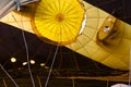 Inside an inflating hot air balloon, abstract colored background Royalty Free Stock Photo