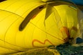 Inside an inflating hot air balloon, abstract colored background Royalty Free Stock Photo