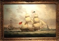 Collection of the international Maritime museum in Hamburg - historic british ship painting by Henry Collins