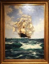 Collection of the international Maritime museum in Hamburg - historic british ship painting by Montague Dawson