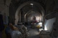 Inside an Iranian traditional wool dying workshop in Kashan city, Iran.