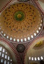 Inside the islamic Blue mosque in Istanbul, Turkey Royalty Free Stock Photo
