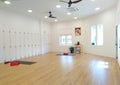 Inside a Iyengar yoga studio