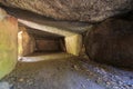Inside the largest grave on the Dolmen site 25a-c Royalty Free Stock Photo