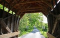 Inside Laurel Creek Covered Bridge, 1910